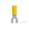 Te Connectivity Fork Terminal, #6 Stud Size, 6 mm², 600 V, Vinyl, PVC Insulated, Yellow 342197-1 - alternate 2
